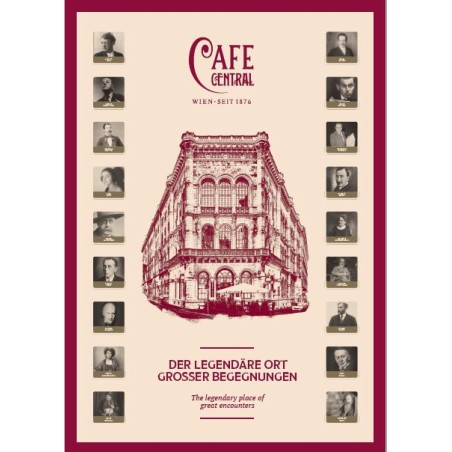 Cafe Central Golden Poster Red (Artists)